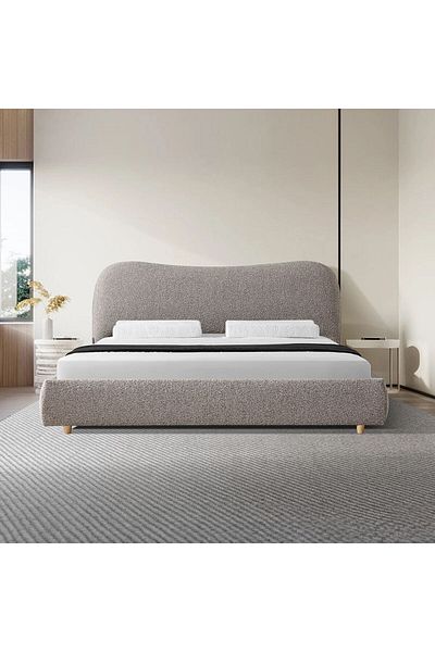 Danube Home Eternal 150x200 Queen Bed - Grey Mélange L223xW170xH103cm