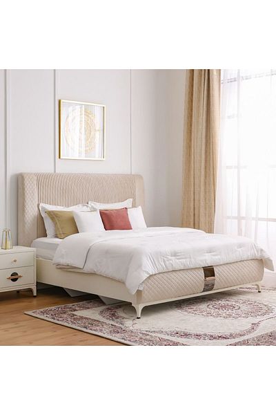 Danube Home New Aloha 200x200 Super King Bed - White L217xW222xH150cm