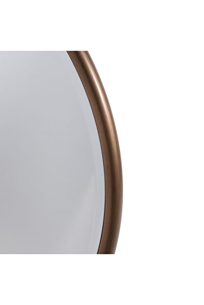 danube Skylar Round Console Mirror - Brown, 80x80x1.6cm, Stylish Living Room Decor, 3-Year Warranty
