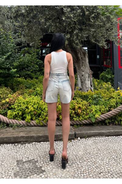 Woman Denim WOMAN DENİM PÜSKÜLLÜ ŞORT