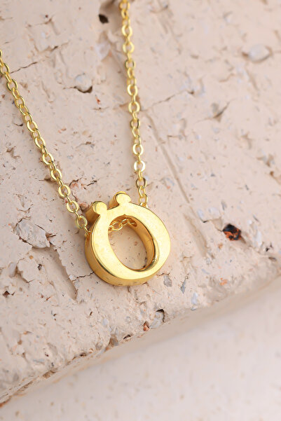 Lucente Jewellery Özel Hediye Kutulu 925 Ayar Altın Gümüş Kaplama Ö Harf Üç B...