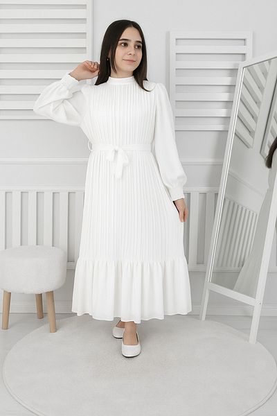 Trendy Mall Gez Boy Pi̇sel Chifon Dress