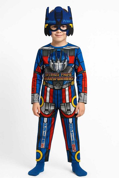 Liyavera Costum Transformers Optimus pentru copii unisex - Tinuta pentru copii Transformers Optimus