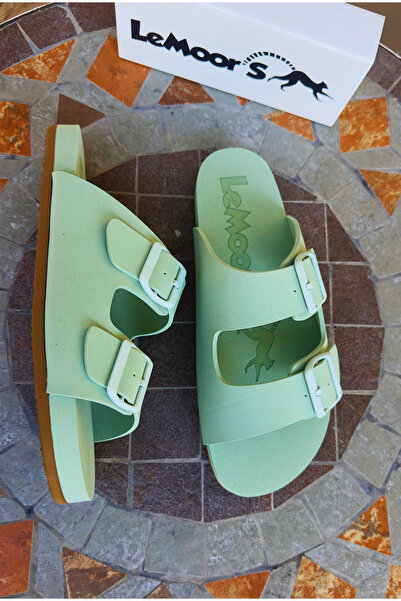 Lemoors Scarlet Water Green Color Inside and Above Eva Sole Rubber Daily Slippers Suitable for Beach Use