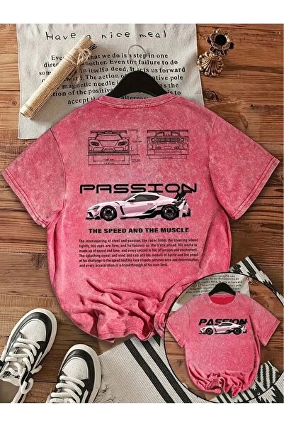 Violon Πάθος Εκτυπωμένο Πλενόμενο Βιντάζ Unisex Oversized T-Shirt