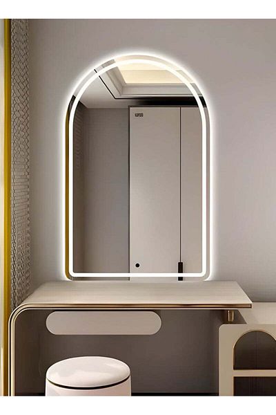 Taimi Elegant Design Mirror70x40cm with 3-Level Back and Front Lighting for Makeup,Living Room,Entryway