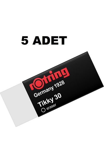 Rotring ممحاة طالب تيكى 30 بيضاء 5 قطع