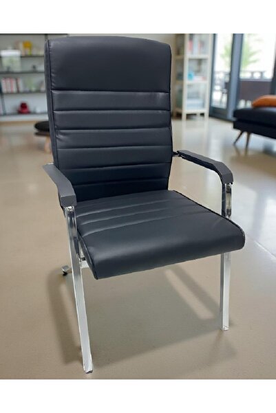 rexa كرسي مكتب - جلد صناعي بإطار من الكروم 52×52×95 سم