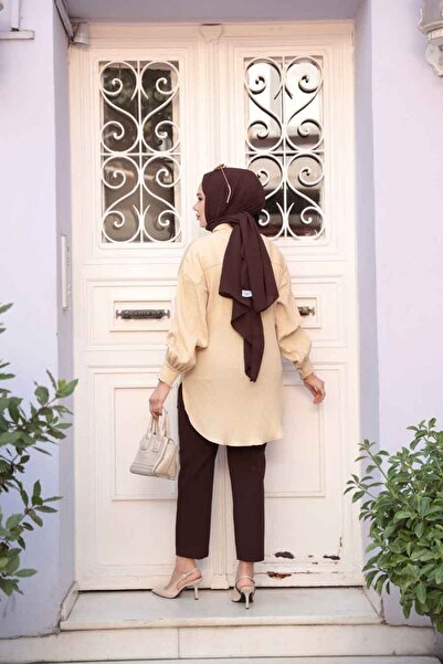 N.S NEVA STYLE Striped Biscuit Hijab Tunic 101024Bs