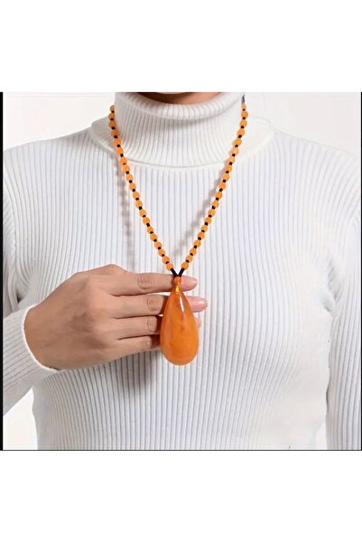 ORGANICYOU DAIJIN RUIDANZHI Su Damlası Bohem etnik tarzı amber aşk kolye