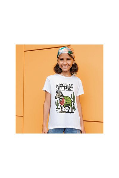 ALPŞAN TİCARET Zibra Zubra Zibralini T-Shirt Kids T-Shirt Zebra Zubra Adult Unisex Tee