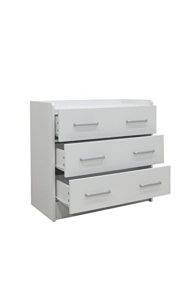 danube Supreme 3-Drawer Young Dresser - White - Engineered Wood - 2-Year Warranty - Kids Furniture