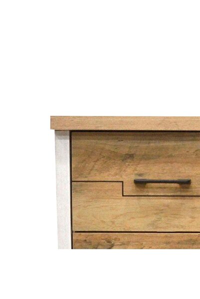 danube Swann 3-Drawer Young Dresser in Summer Oak & Pearl White - Durable Engineered Wood, 2-Year Warranty