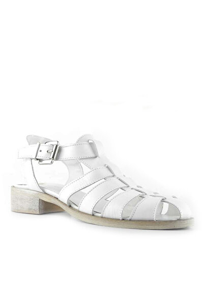 ZAZAMAG Γυναικεία Σανδάλια από φυσικό Δερμάτινο Ioana, λευκά