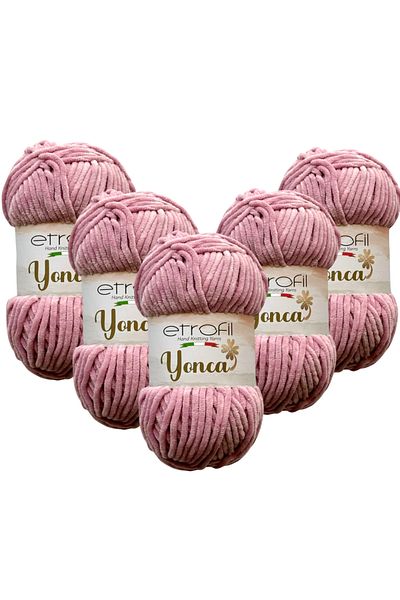 Etrofil Clover Velvet Hand Knitting Yarn 5 Pieces 70650 Dusty Rose