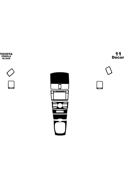 Marscockpitdesign تويوتا كورولا كونسول-توردو 2007-201 11 قطعة
