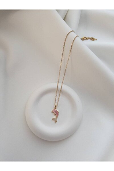 Minne Jewelry-Accessory Pembe Balık Kolye - Çelik Renkli Balık Kolye - Çelik ...