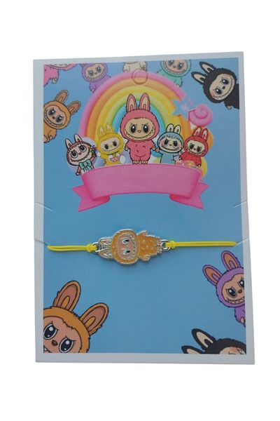 VerdeHome 2-Piece Labubu Bracelet – Cute Couple Combination Jewelry, Handmade Character Design, Adjustable Bracelet