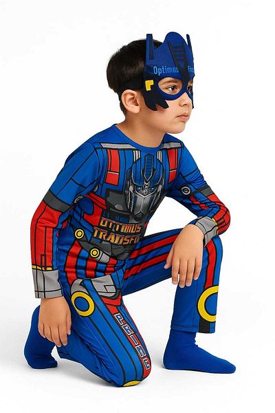 Liyavera Costum Transformers Optimus pentru copii unisex - Tinuta pentru copii Transformers Optimus