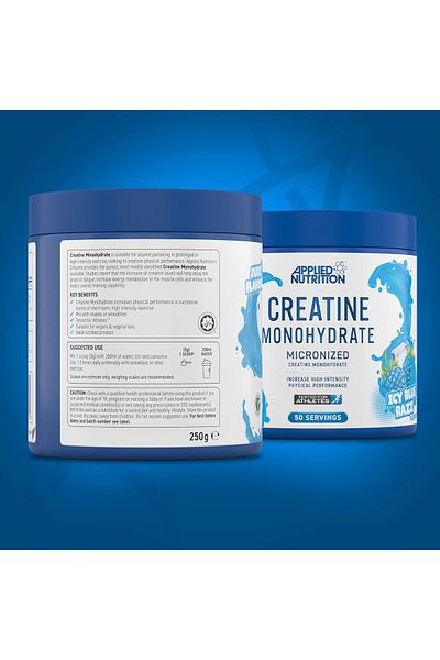applied nutrition Creatine Monohydrate Powder 250g – 100% Micronized Creatine 50 Servings