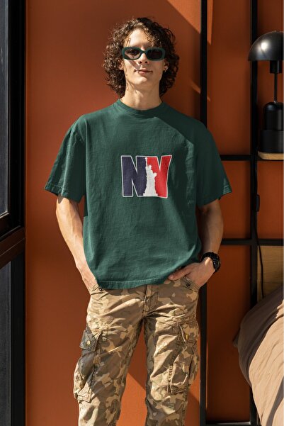 ArtYus TRIOCĂ CU MÂNĂ SCURTĂ CU GÂRĂ ROTUNDĂ IMPRIMATĂ NYORK1 PENTRU BĂRBAȚI/...