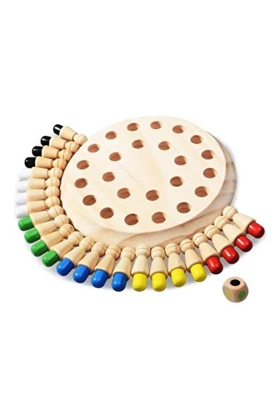 rexa مجموعة شطرنج أعواد الثقاب من ٢٤ قطعة - لعبة خشبية صغيرة الحجم وقابلة للحمل