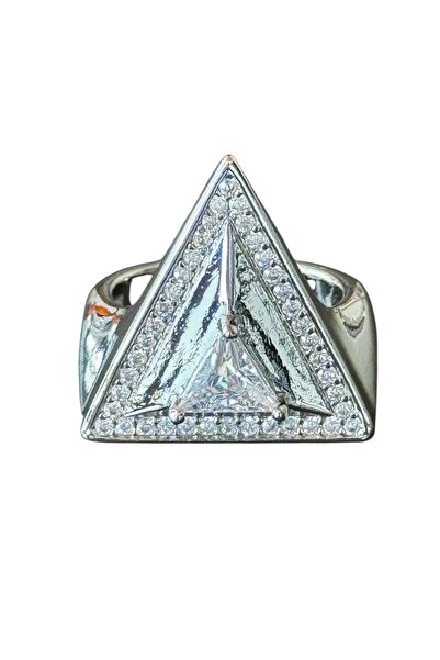 TAKIŞTIR Silver Color Stone Detailed Adjustable Ring