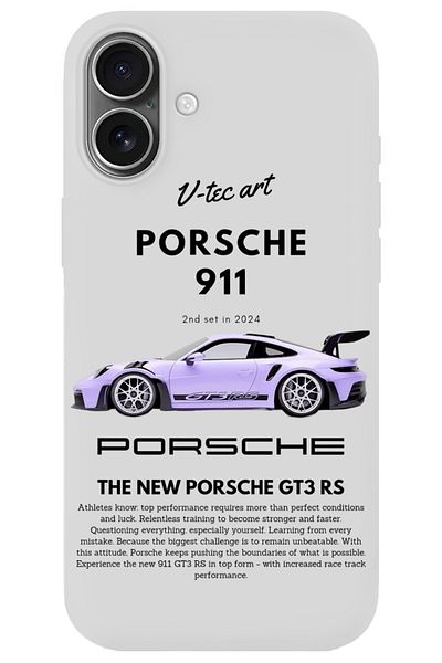 WANNA PROTECT حافظة هاتف iPhone 16 بيضاء مخملية من الداخل 911 من السيليكون