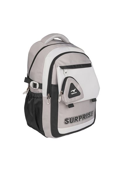Relaxion New Season Cream-Gray Premium School Backpack with Pen Holder 1514