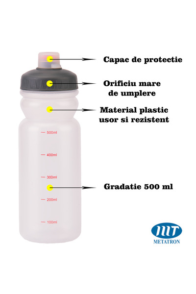 METATRON mT Sports bag set with 500 ml water bottle, waterproof, with 3 pockets and headphone hole