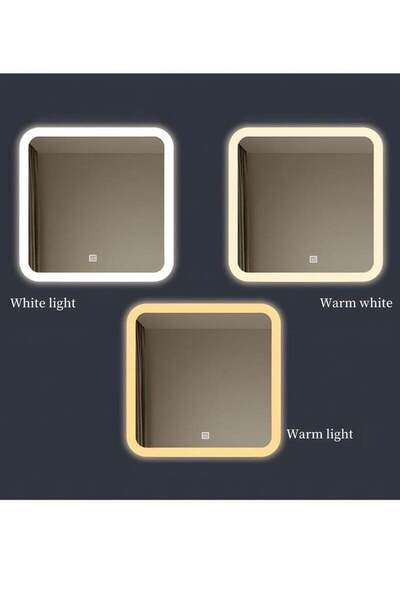 Taimi Elegantly designed decorative mirror60x60cm-with Side lighting fordressing rooms,bedrooms,makeup