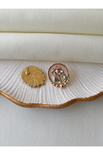 Nilsu Jewellery Accessory Vintage Çiçek Detaylı Kadın Küpe