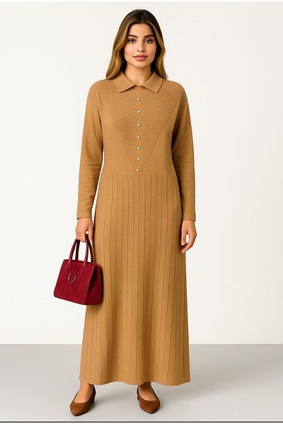 semela New Season Stone Detail Knit Dress