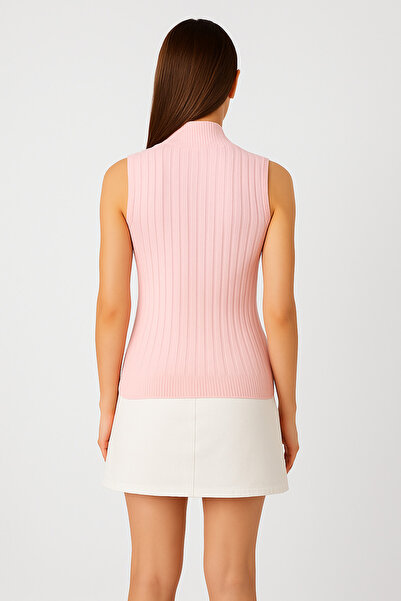 ModaPlaza Γυναικεία Αμάνικη Πλεκτή Μπλούζα 15394