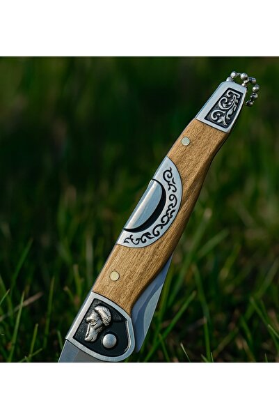 SHOPONLY Columbia MB-3105-C DOG– 7Cr13MoV Çelik, Ahşap ve Çelik Saplı, 203 mm Açık Uzunluk