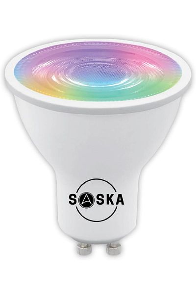 SASKA Smart LED Spotlight IYA - GU10 base - Wi-fi + Bluetooth Works with Alexa/Google