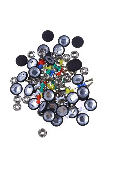 MAF Kit Reparatie Plafon Auto cu 30 Butoni pentru Tapiterie - Negru