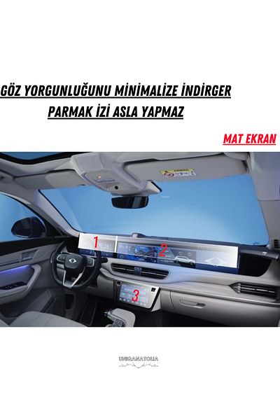 UniqAnatolia Togg T10X Information Display and Multimedia Compatible Matte Screen Protector