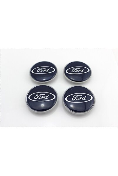 Blue Set de 4 capace centrale de roată de 60 mm pentru Ford Focus/Mondeo/Kuga (jante din aliaj)