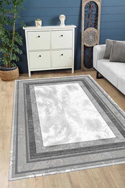 LTS HOME DİJİTAL BASKILI Kaymaz Taban Yıkanabilir Modern Mutfak Halısı Salon ...