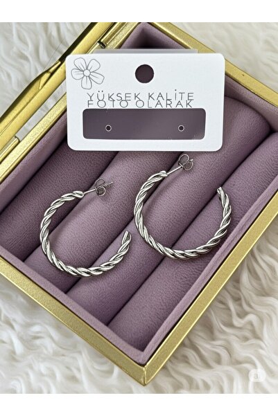 FAMEMUS ACCESSORY أوجيه منقوشة الأقراط الدائري الصلب