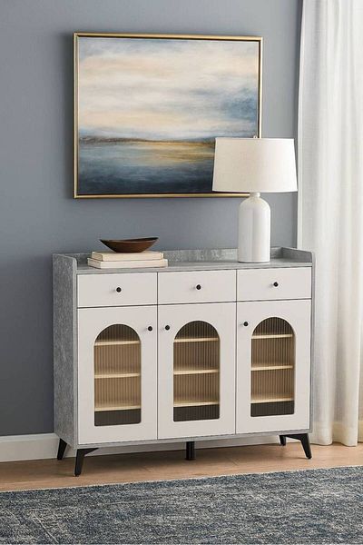 Al Saada Home Multi-purpose Wooden Shoe Cabinet 120×35×95
