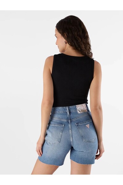 Guess Nakış İşlemeli Logolu Kolsuz Üst T-Shirt W5YP00KCXJ2