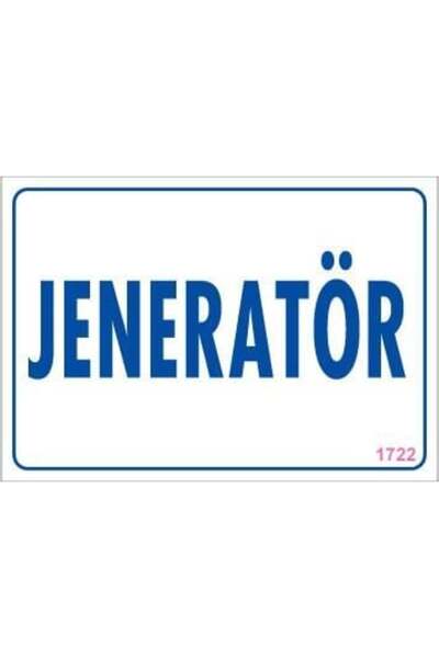 Ennalbur Generator Warning Sign 17.5x25 CODE:1722