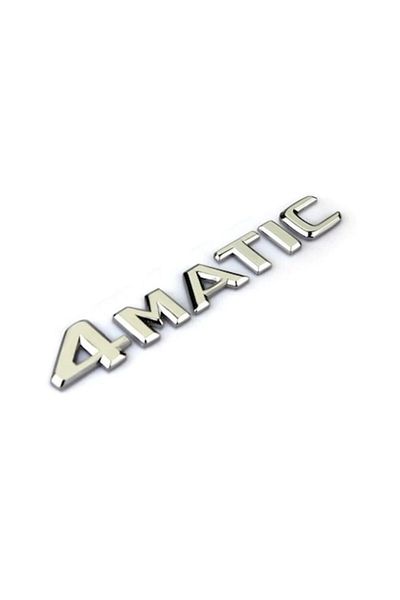 Silverline Insignă 4Matic ABS argintie lucioasă compatibilă cu Mercedes