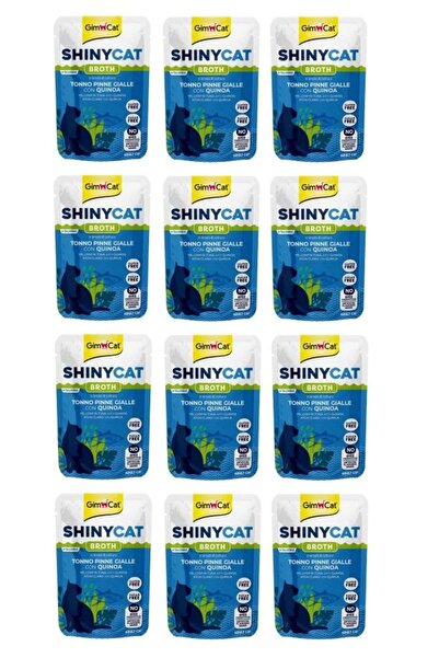 Gimcat Shinycat Pouch Sarı Yüzgeçli Ton Balıklı ve Kinoalı Kedi Yaş Mama 70 G...