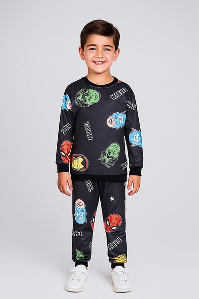 MAXI DRY Long Sleeve Seasonal Boys' Double Bottom Top Set Marvel