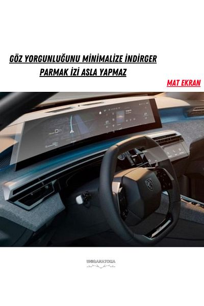 UniqAnatolia Peugeot 3008 Panoramic I-Cockpit Multimedia and Air Conditioning Console Compatible Matte Screen Protector