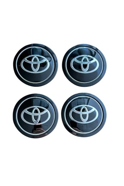 Universal Set 4 capace de jantă 75 mm exterior, 69 mm interior, negre, compatibile cu Toyota/înlocuitoare jantă din aliaj