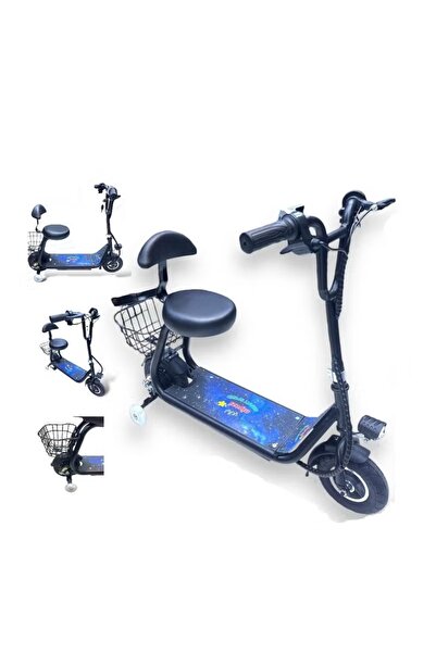 rexa سكوتر كهربائي مع سلة ومقعد للأطفال